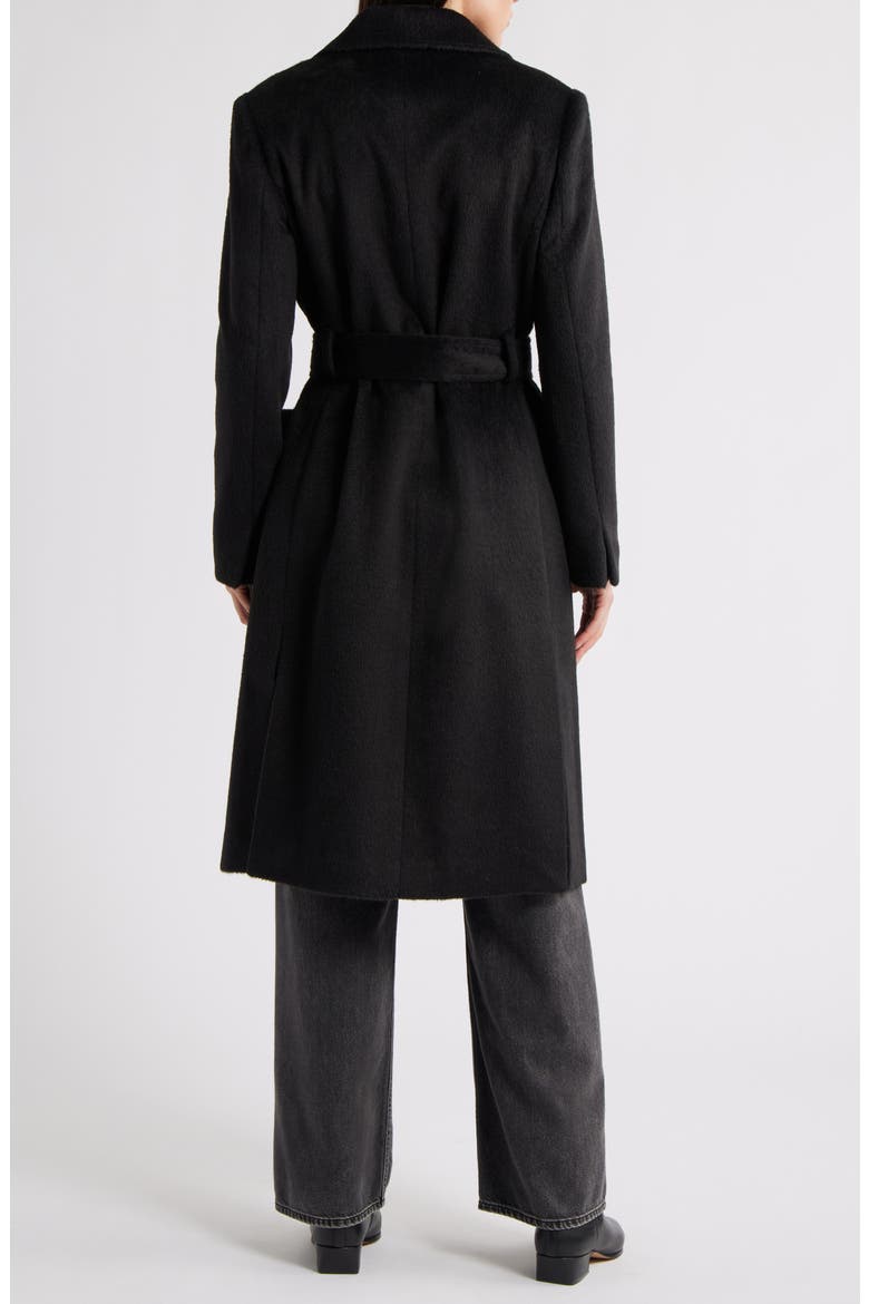 Longline Wrap Coat, Alternate, color, BLACK