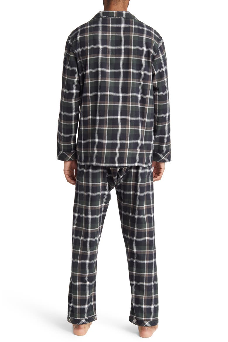 Holiday Homecoming Cotton Flannel Pajamas, Alternate, color, GREEN