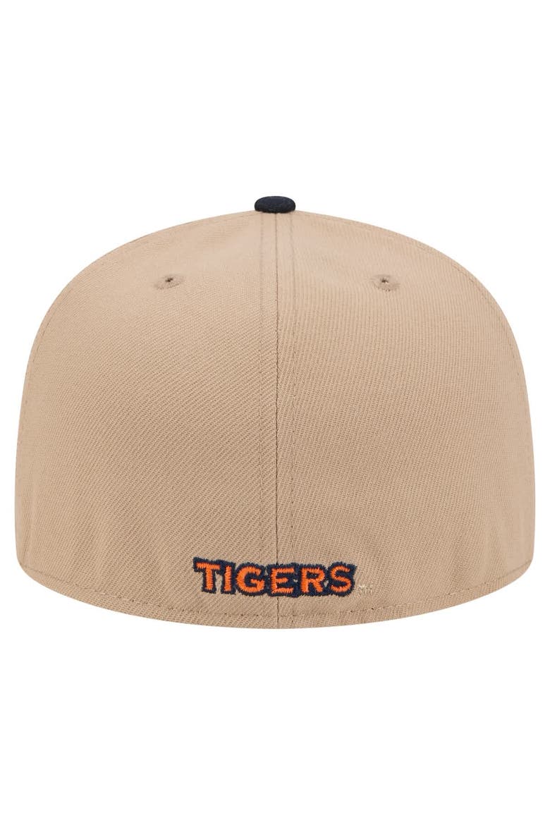Men's New Era  Khaki Auburn Tigers Two-Tone 59FIFTY Fitted Hat, Alternate, color, Khaki