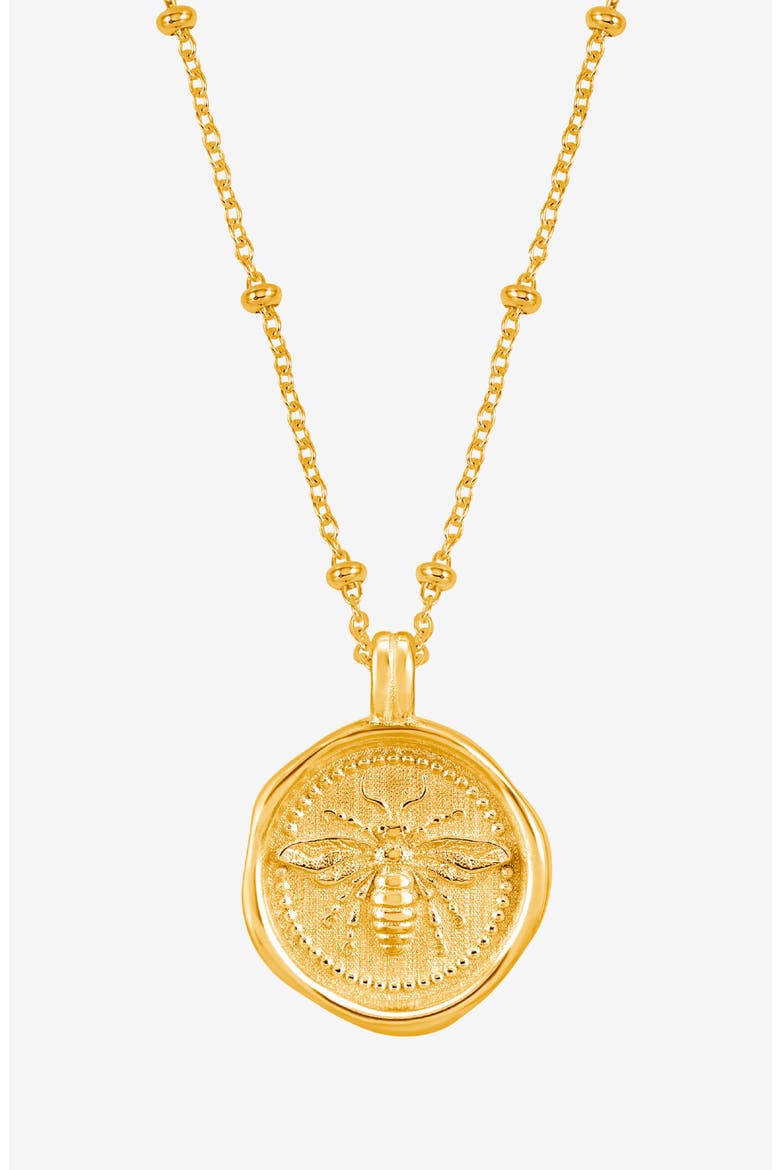 Queen Bee Talisman Necklace, Main, color, Yellow Gold Vermeil