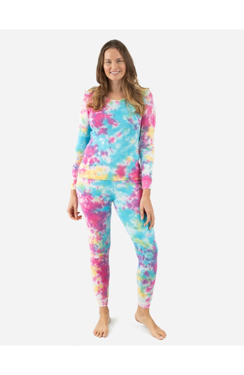 Leveret Women's Cotton Tie Dye Matching Family Pajamas, Main, color, Tie Dye Rainbow