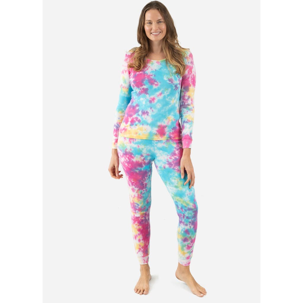 Leveret Cotton Tie Dye Matching Family Pajamas In Blue