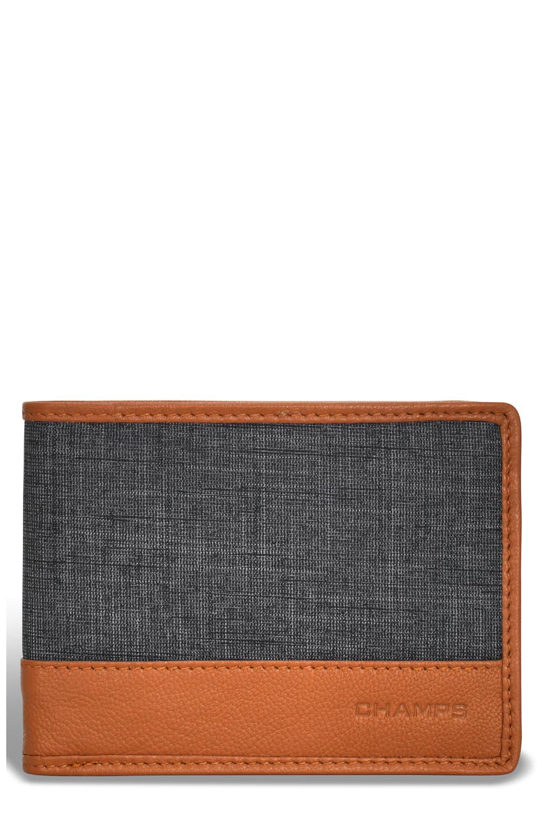 Denim Bifold Wallet, Main, color, TAN/ BLACK