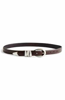 Triple Metal Keeper Leather Belt
