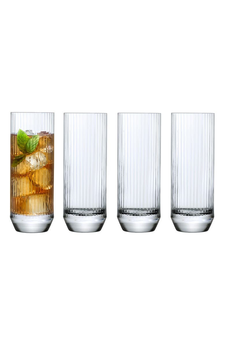 NUDE Big Top Set of 4 Highball Glasses, Alternate, color,