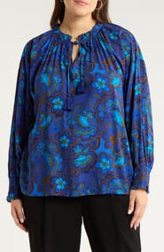 SUGARLIPS Bluford Floral Print Long Sleeve Shirt