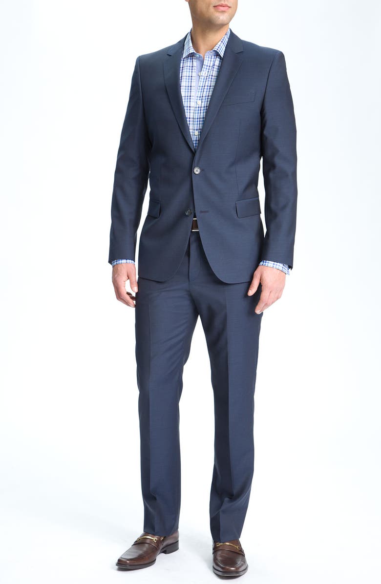 BOSS HUGO 'Astro Hill' Blue Wool Suit, Alternate, color, 
