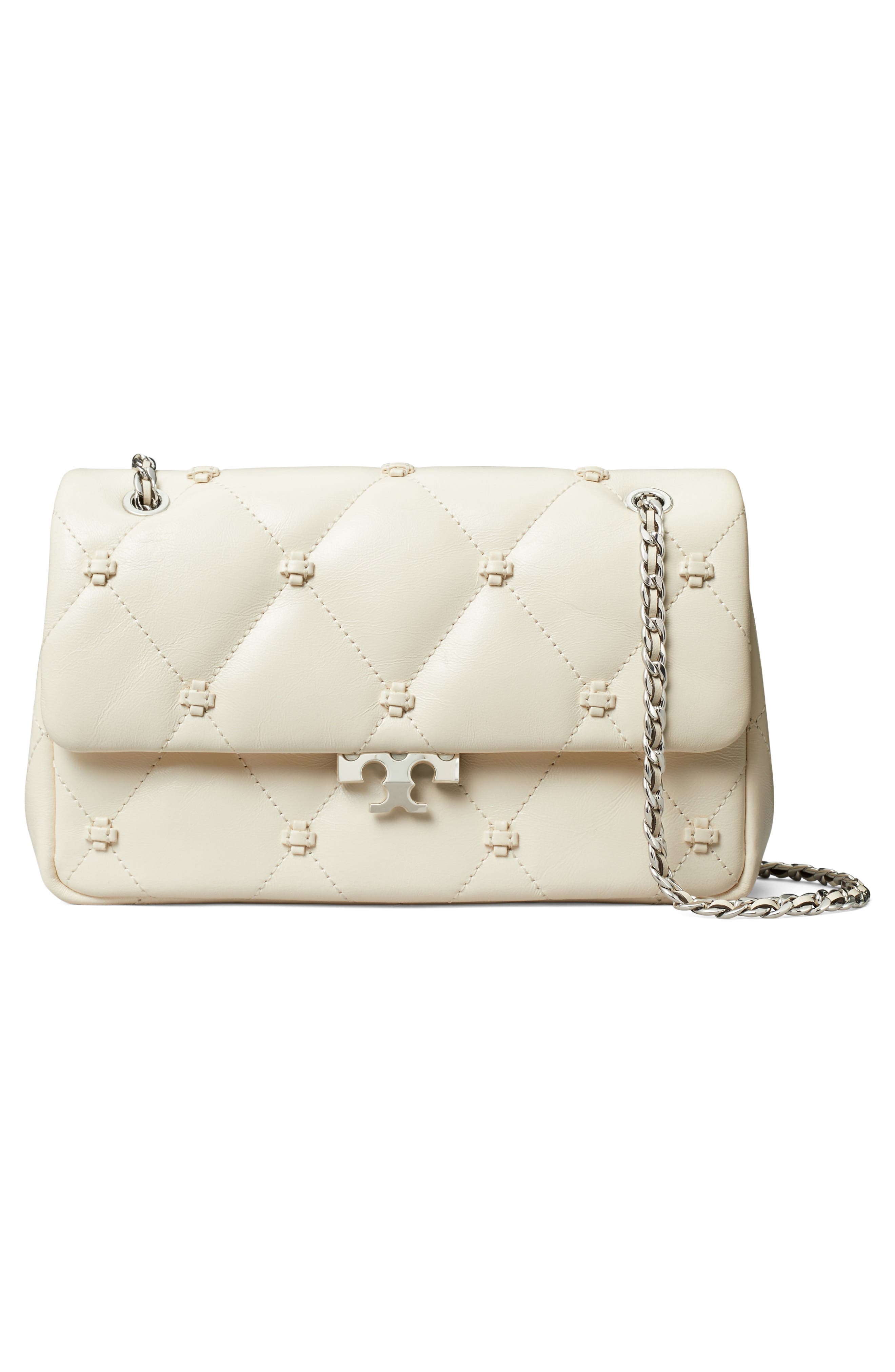 Bunny Knot Small Leather Shoulder Bag, Main, color, LIGHT CREAM