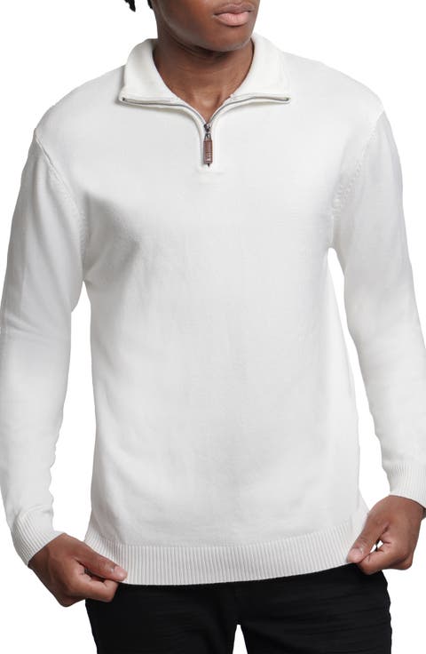 Mock Neck Quarter Zip Sweater