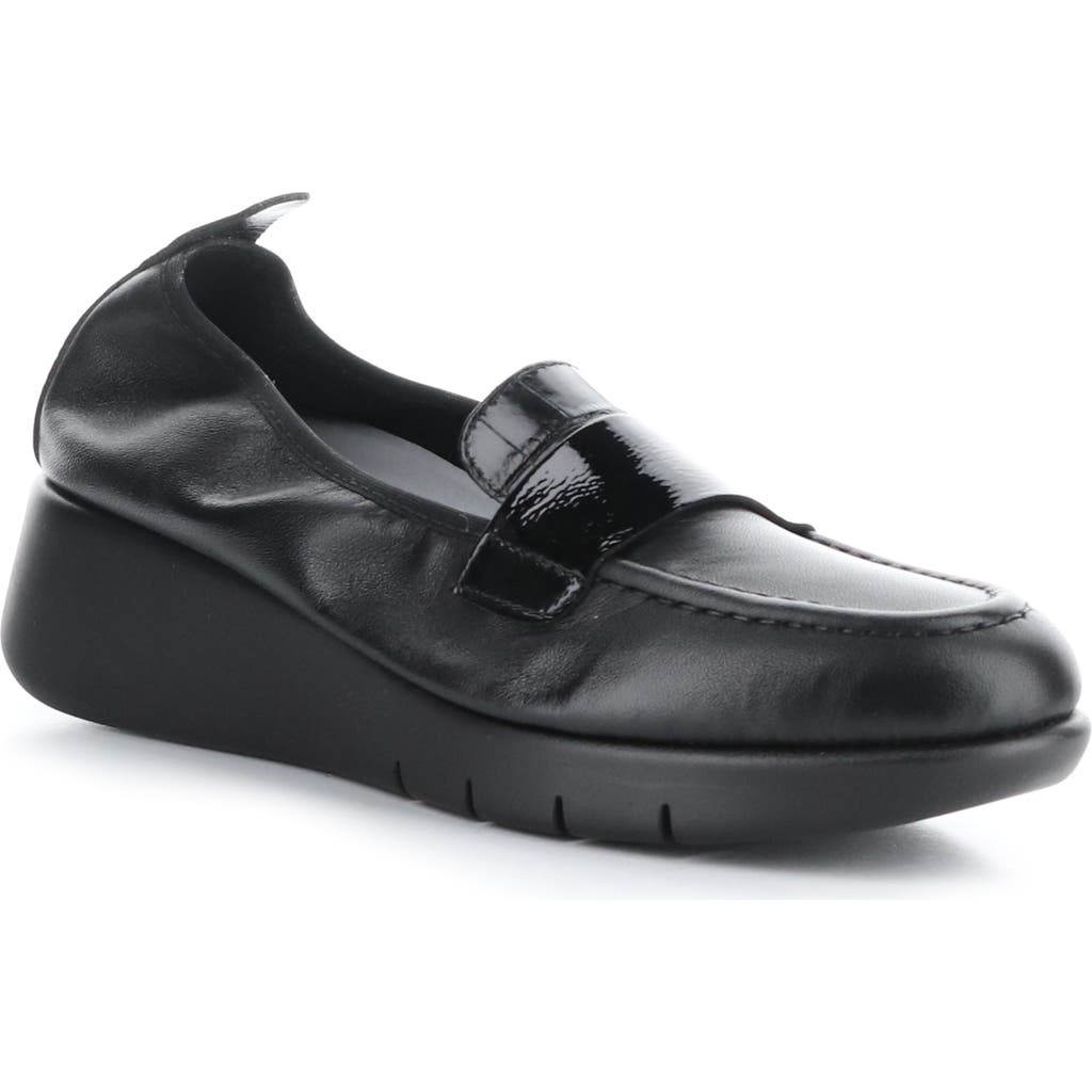 Bos. & Co. Screen Wedge Loafer In Mixed Black Volvo