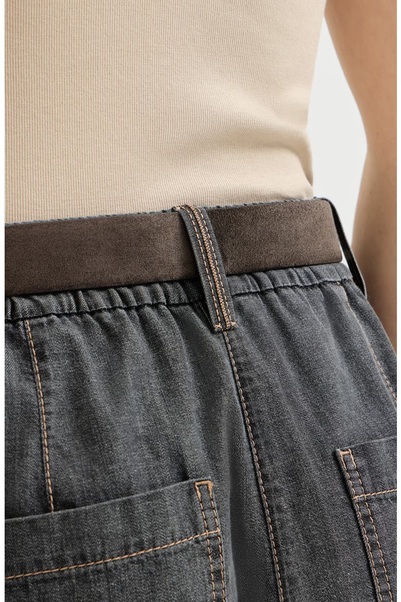 Lightweight denim five-pocket trousers, Alternate, color, Dark Grey