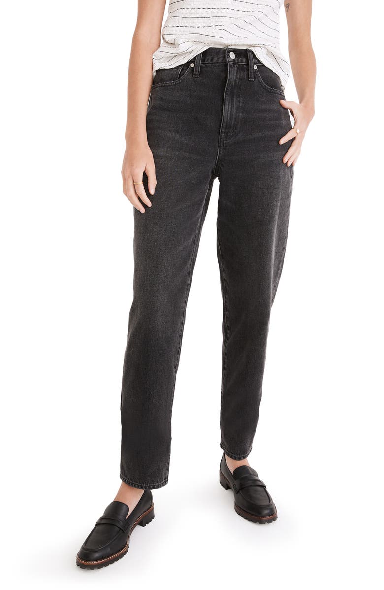 Madewell Baggy High Waist Tapered Jeans, Main, color, 