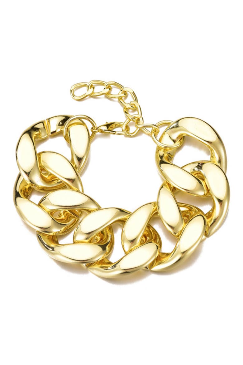 Lightweight Chunky Chain Bracelet, Main, color, GOLD