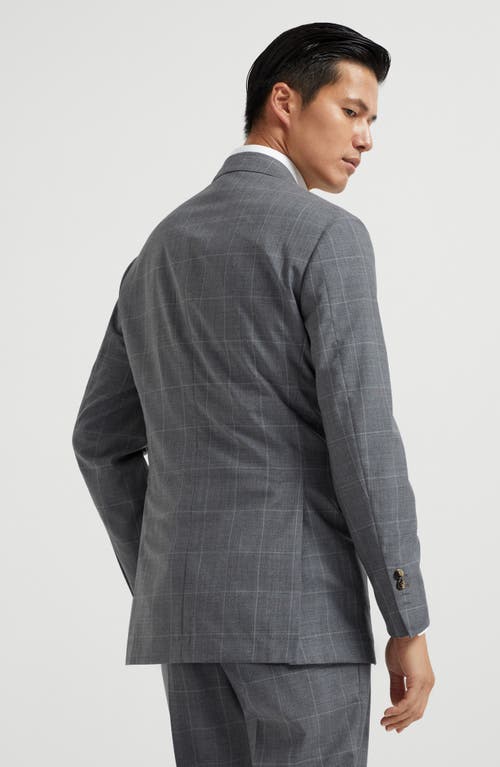 Shop Brunello Cucinelli Virgin Wool Blazer In Grey