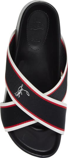 Christian Louboutin Hot Cross Bizz Slide Sandal (Men