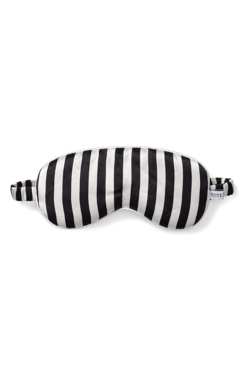 Petite Plume Bengal Stripe Silk Sleep Mask, Main, color, 