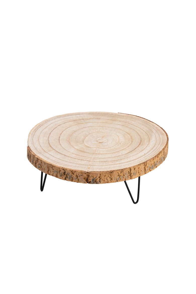 Decorative Paulownia Wood Pedestal, Natural, Main, color, Natural