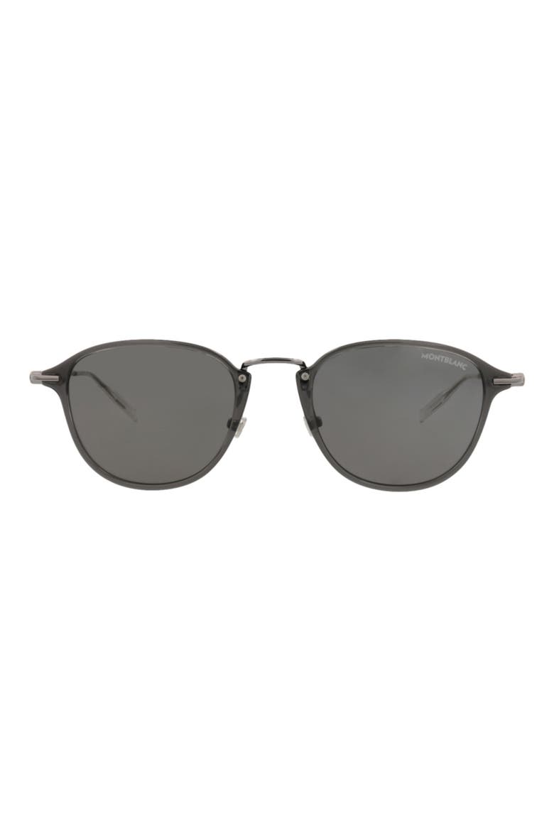 51mm Round Sunglasses, Main, color, GREY RUTHENIUM GREY