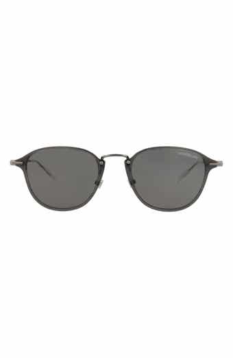Montblanc 51mm Round Sunglasses