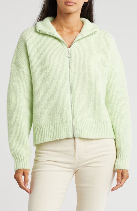 Yoko Funnel Neck Zip Cardigan