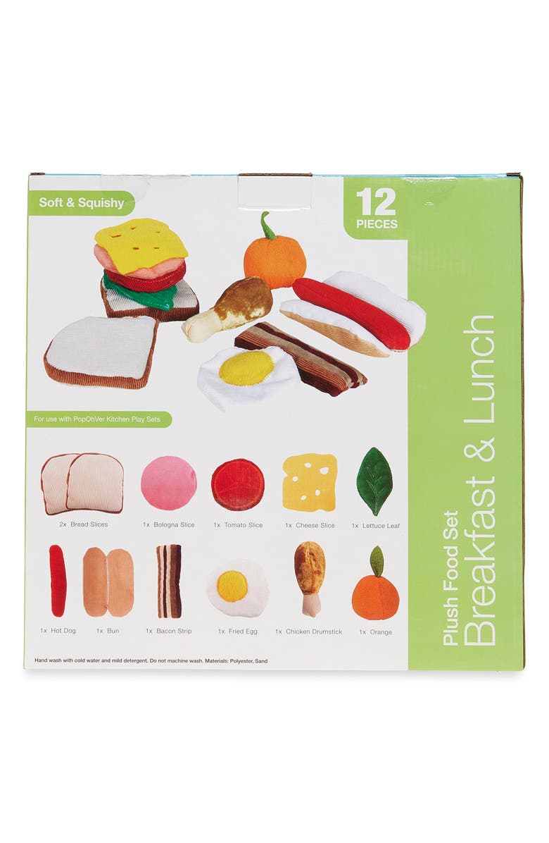 PopOhVer Plush Breakfast 12-Piece Play Set, Alternate, color,
