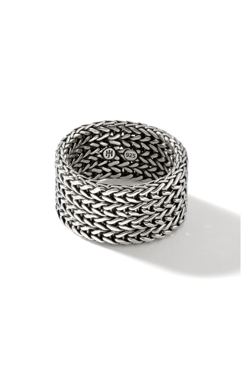 Rata Chain Wide Band Ring, 12mm, Main, color, SILVER