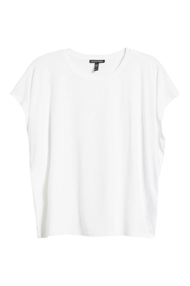 Crewneck Wedge Top, Alternate, color, WHITE