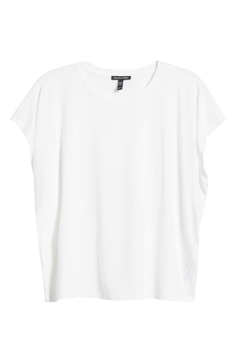 Eileen Fisher Crewneck Wedge Top, Alternate, color, White