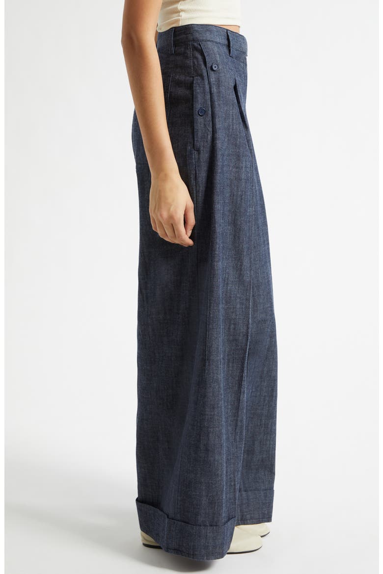 Tailored Wide Leg Jeans, Alternate, color, WASHED INDIGO