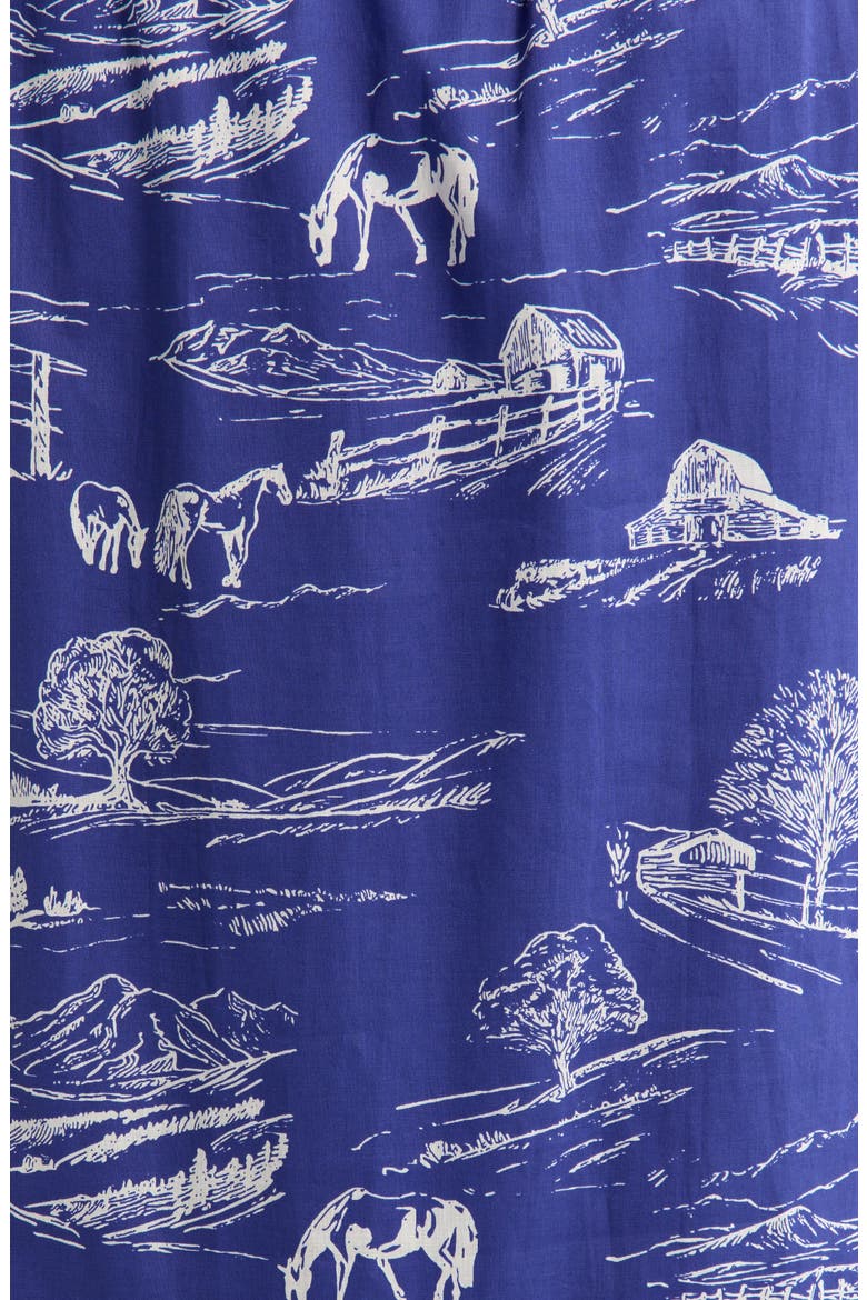 Avon Town & Bridge Print Maxi Dress, Alternate, color, NAVY-CREAM