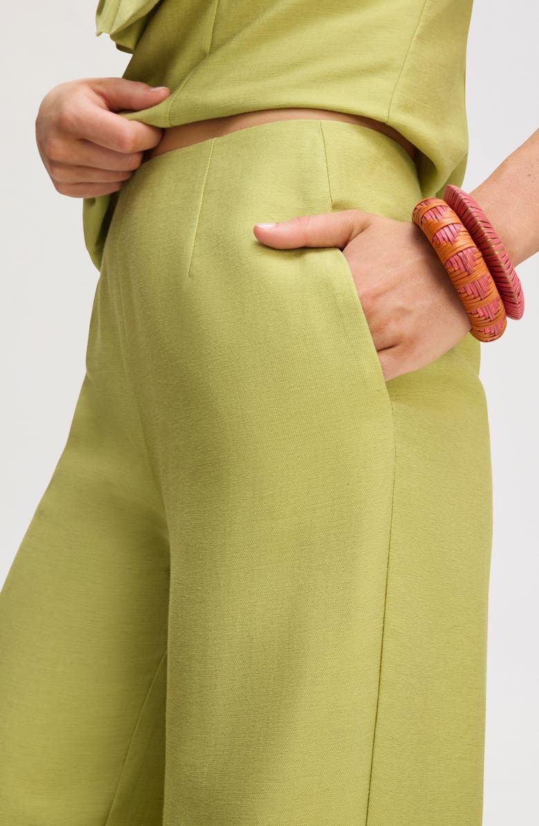 Sam Edelman Ruffle Hem Ankle Pants, Alternate, color, Coastal Palm