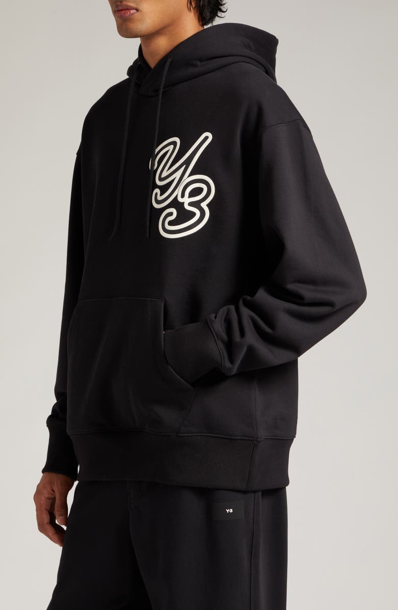 adidas GFX Logo Stretch Organic Cotton Graphic Hoodie, Alternate, color, 