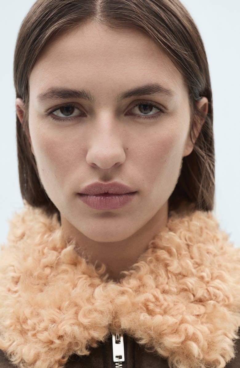 MANGO Faux Shearling Jacket, Alternate, color, 