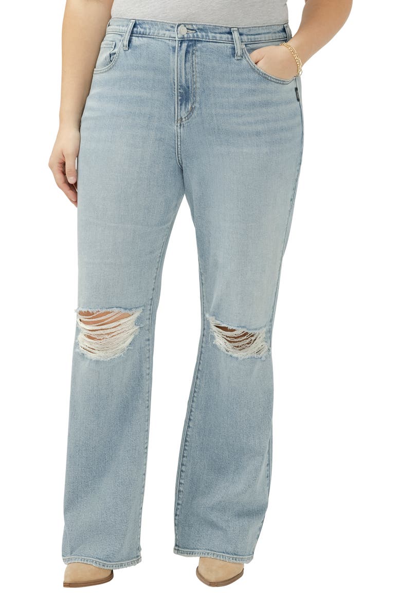 Highly Desirable Ripped Trouser Jeans, Main, color, CORFU