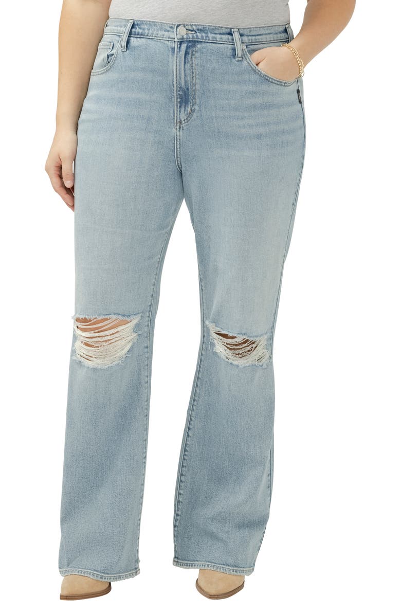 Silver Jeans Co. Highly Desirable Ripped Trouser Jeans, Main, color, 