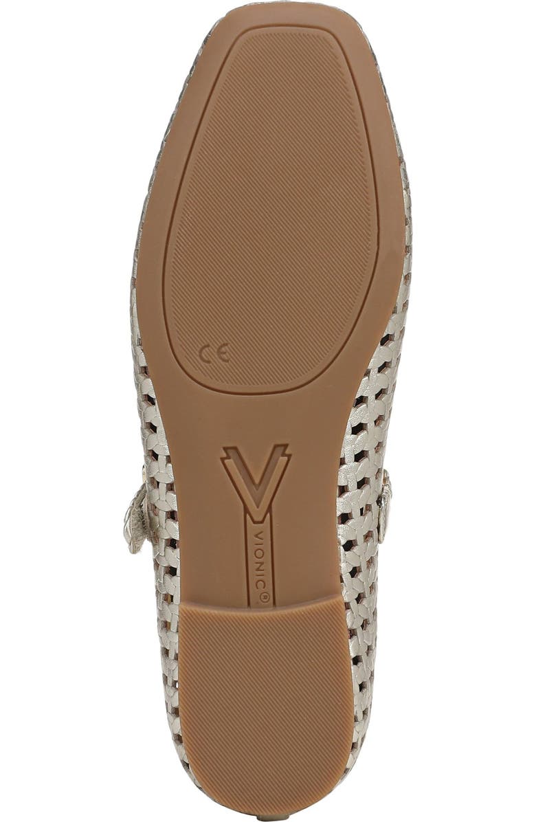 Vionic Alameda Woven Mary Jane Flat, Alternate, color, Gold