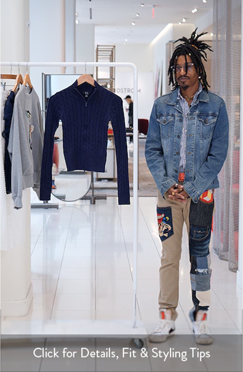 Cable Two-Way Zipper Cardigan, sales video thumbnail