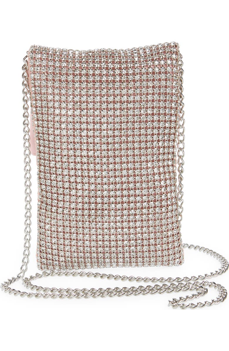 Mali + Lili Dahlia Rhinestone Crossbody Bag, Alternate, color, Silver