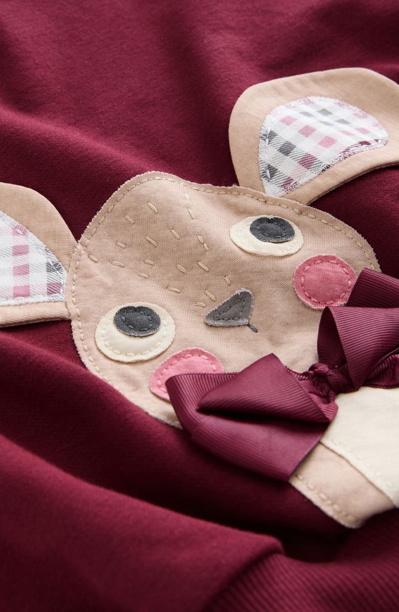 NEXT Kids' Holiday Appliqué Graphic Sweatshirt & Flare Leggings Set, Alternate, color, Burgundy