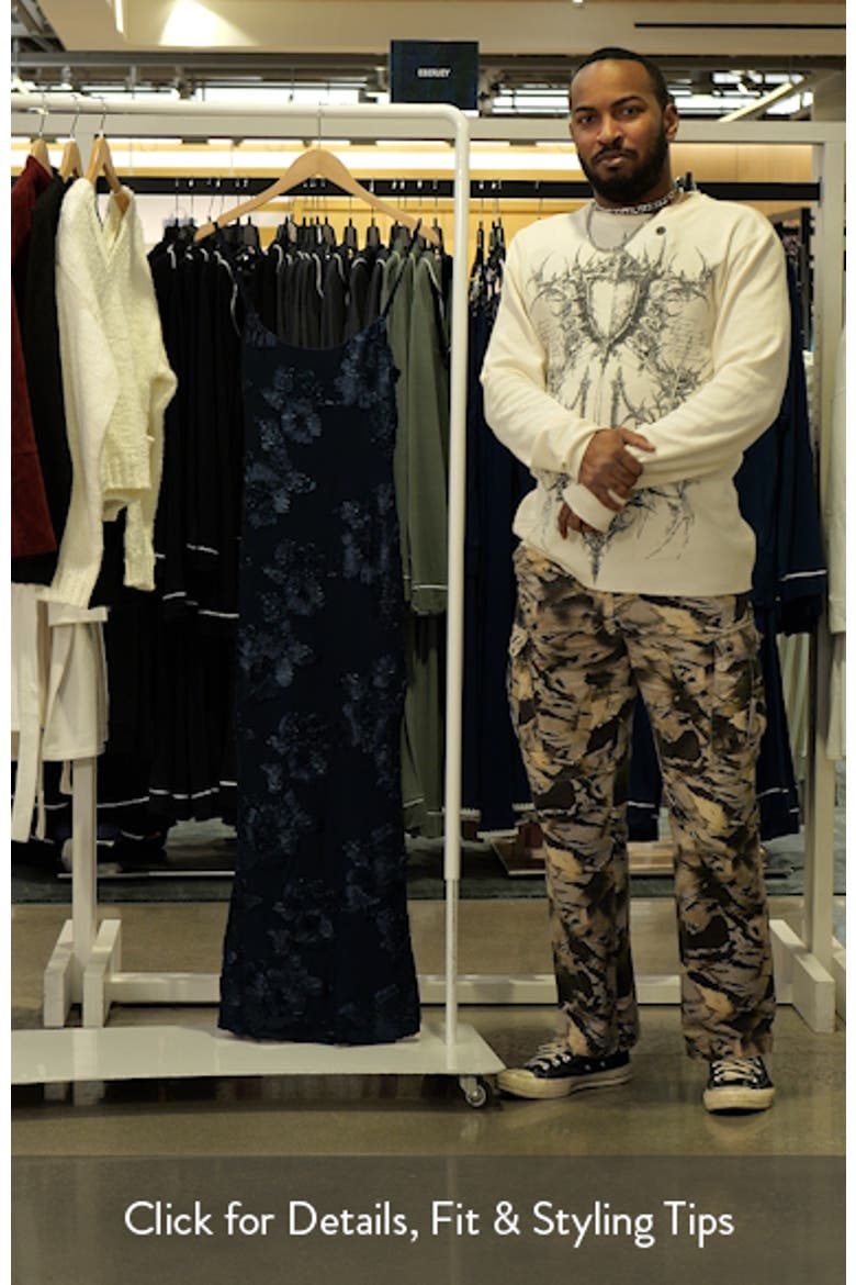 Jacalyn Floral Appliqué Maxi Dress video