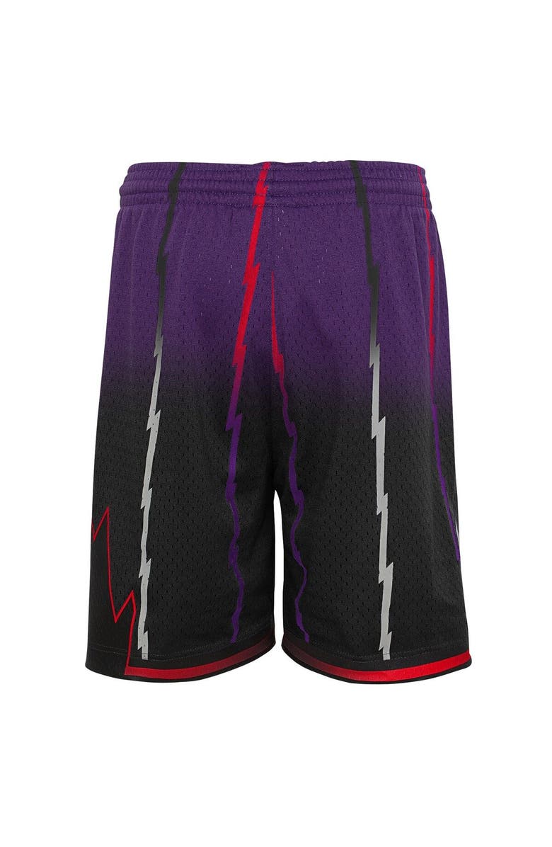 Mitchell & Ness Youth Mitchell & Ness Purple/Black Toronto Raptors 1998/99 Hardwood Classics Fadeaway Reload 3.0 Swingman Shorts, Alternate, color, Purple