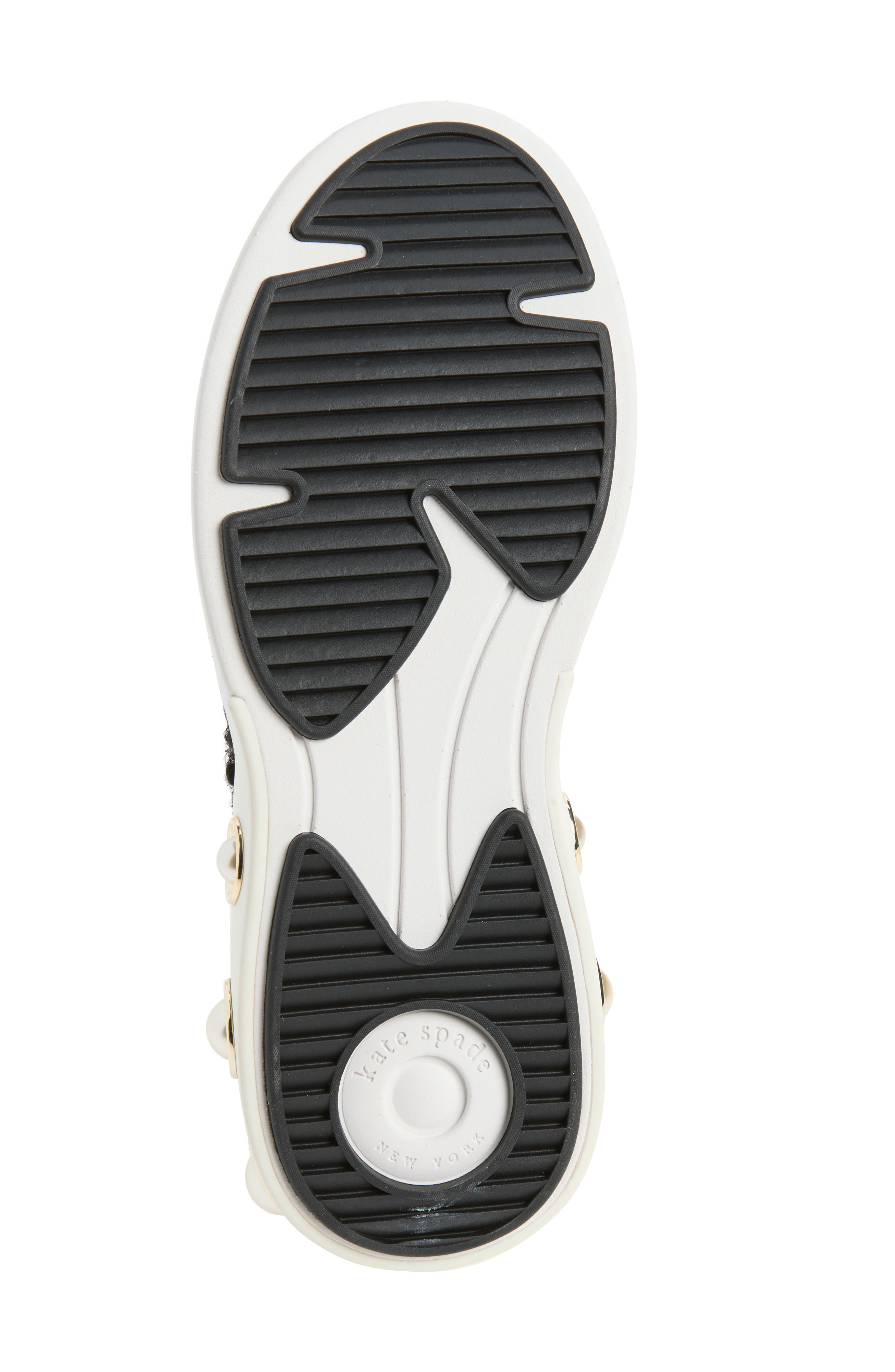 cayman faux pearl sneaker, Alternate, color, BLACK