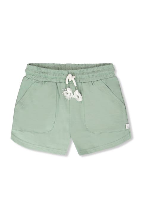Organic Cotton Elastic Drawstring Jersey Shorts (Toddler, Little Kid & Big Kid)