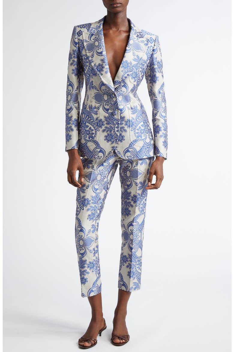 Paisley Jacquard Pants, Alternate, color, MULTICOLOR BLUE BASE