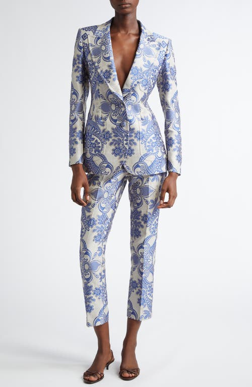 Etro Trouser In Multicolor Blue Base