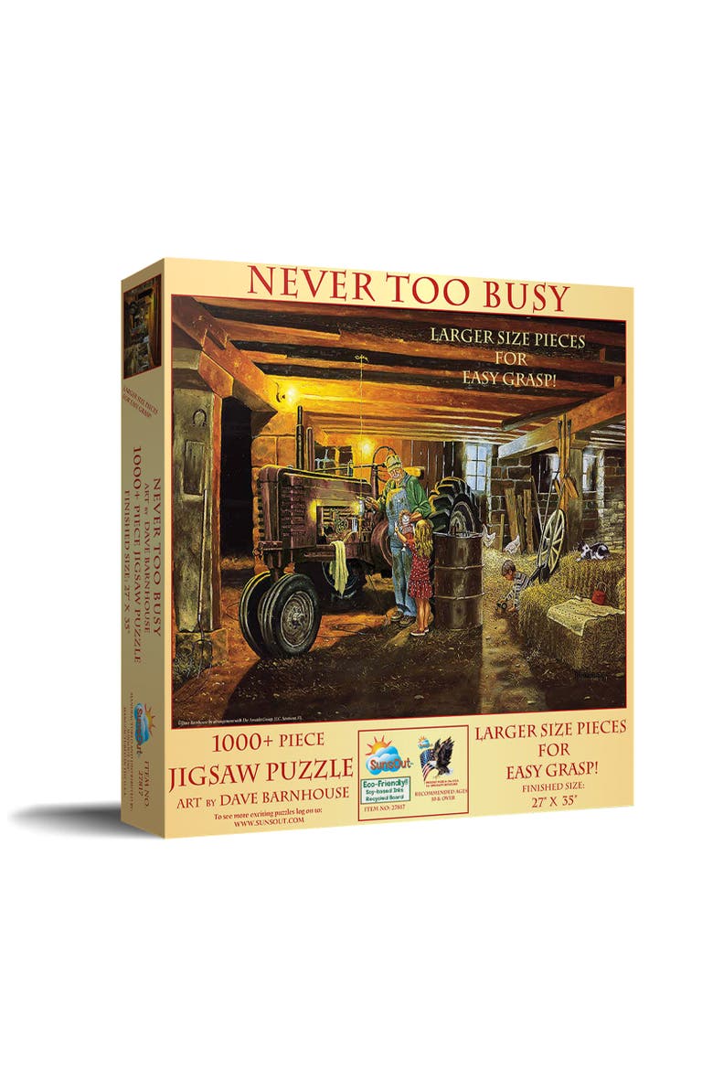 Never too Busy 1000 piece Jigsaw Puzzle for Adults Large Pieces, Main, color, Multicolor