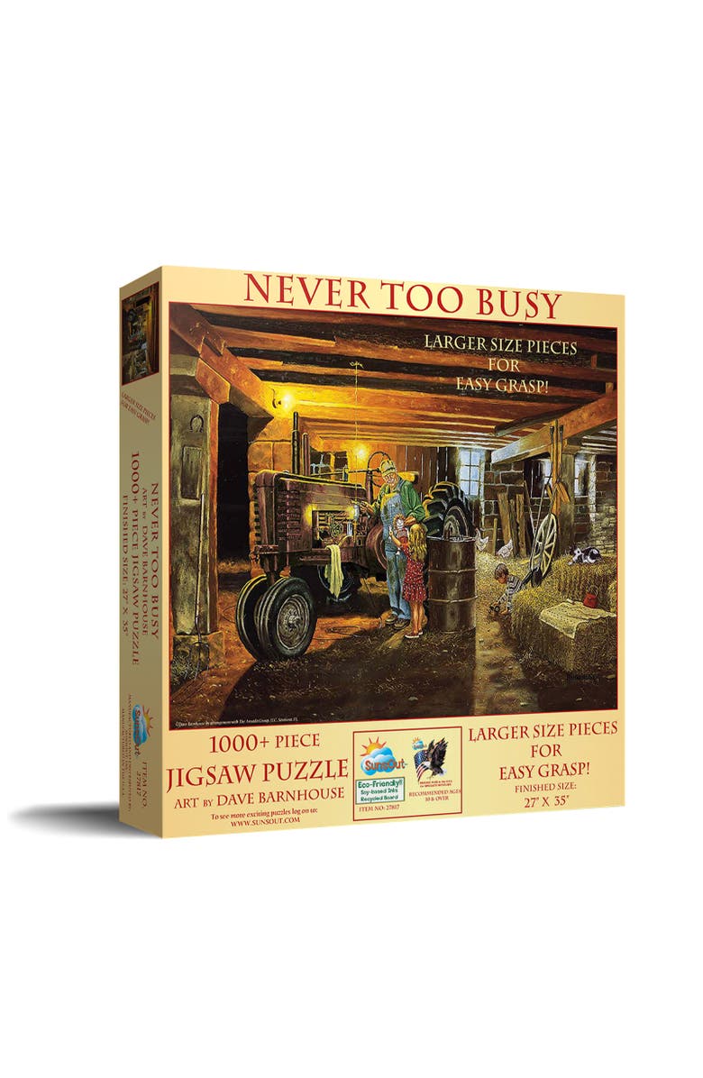 Sunsout Never too Busy 1000 piece Jigsaw Puzzle for Adults Large Pieces, Main, color, Multicolor