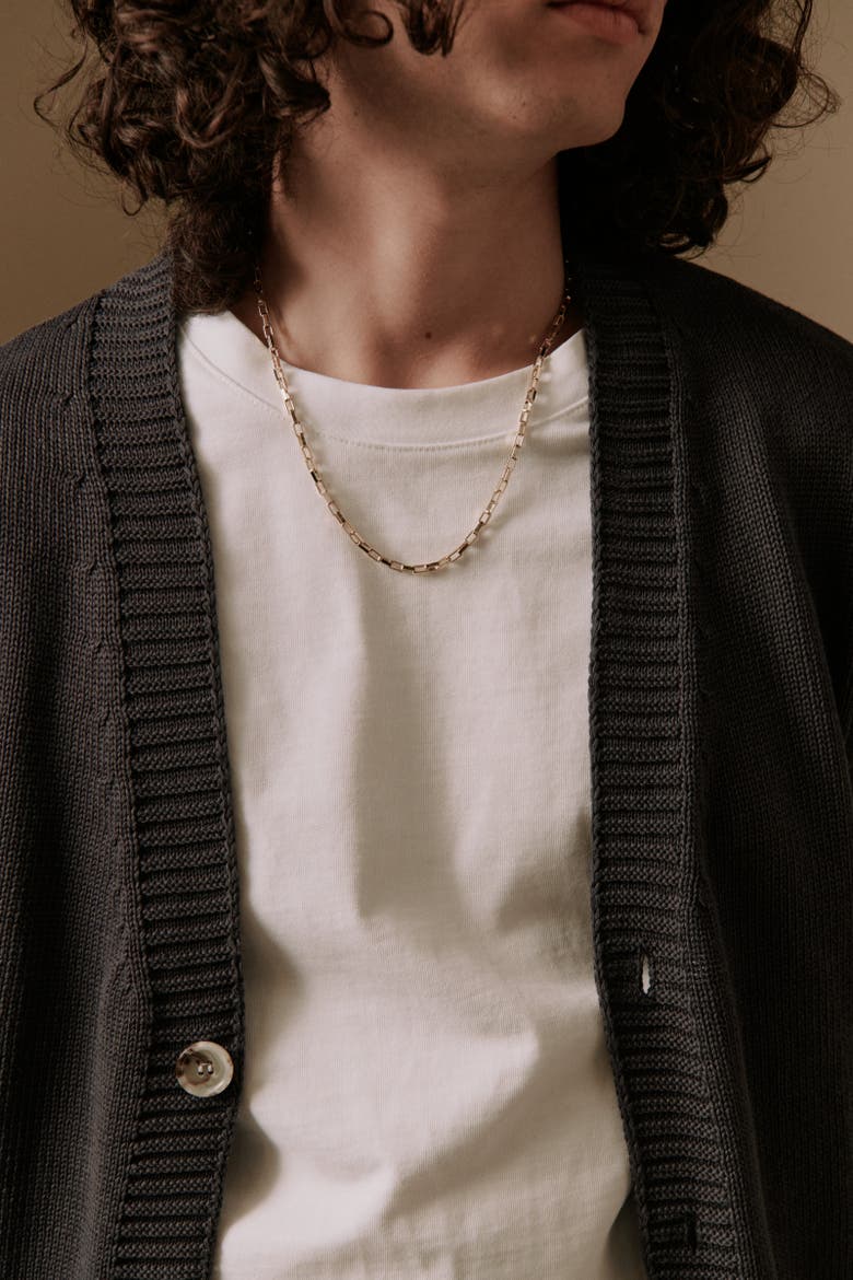 Coleman Chunky Cable Link Necklace, Alternate, color, Recycled Gold Vermeil