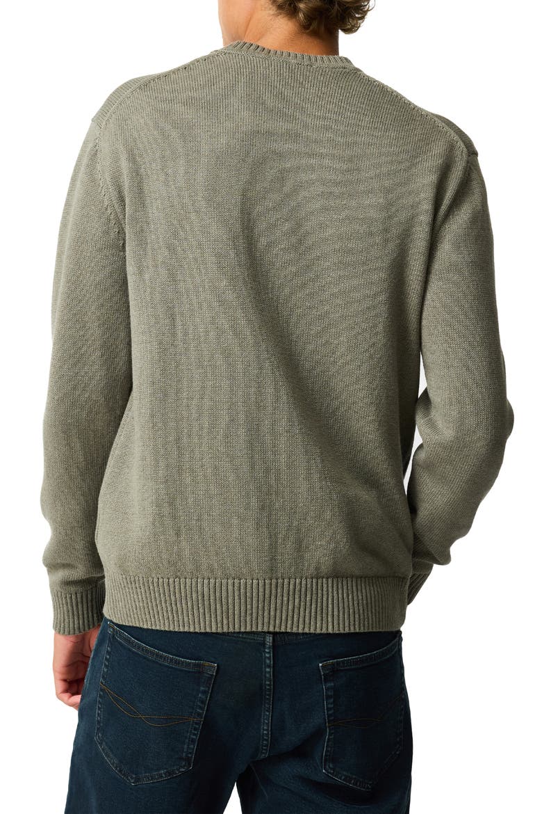 Crewneck Cotton Sweater, Alternate, color, WILLOW