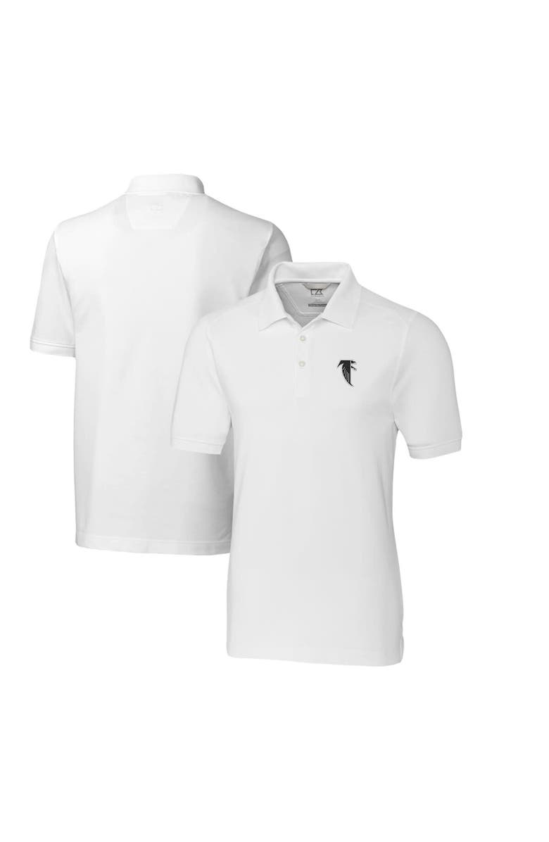 Cutter & Buck Men's Cutter & Buck White Atlanta Falcons Advantage Tri-Blend Pique Big & Tall Throwback Polo, Main, color,
